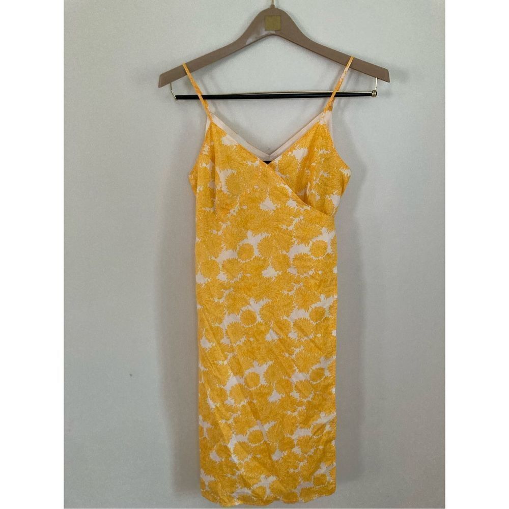 Mossino yellow and white floral wrap dress‎